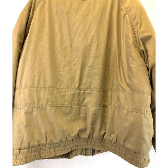 VTG McGregory Mens Olive Green Quilted Insulated Bomber Coat Pockets Large - Picture 8 of 16